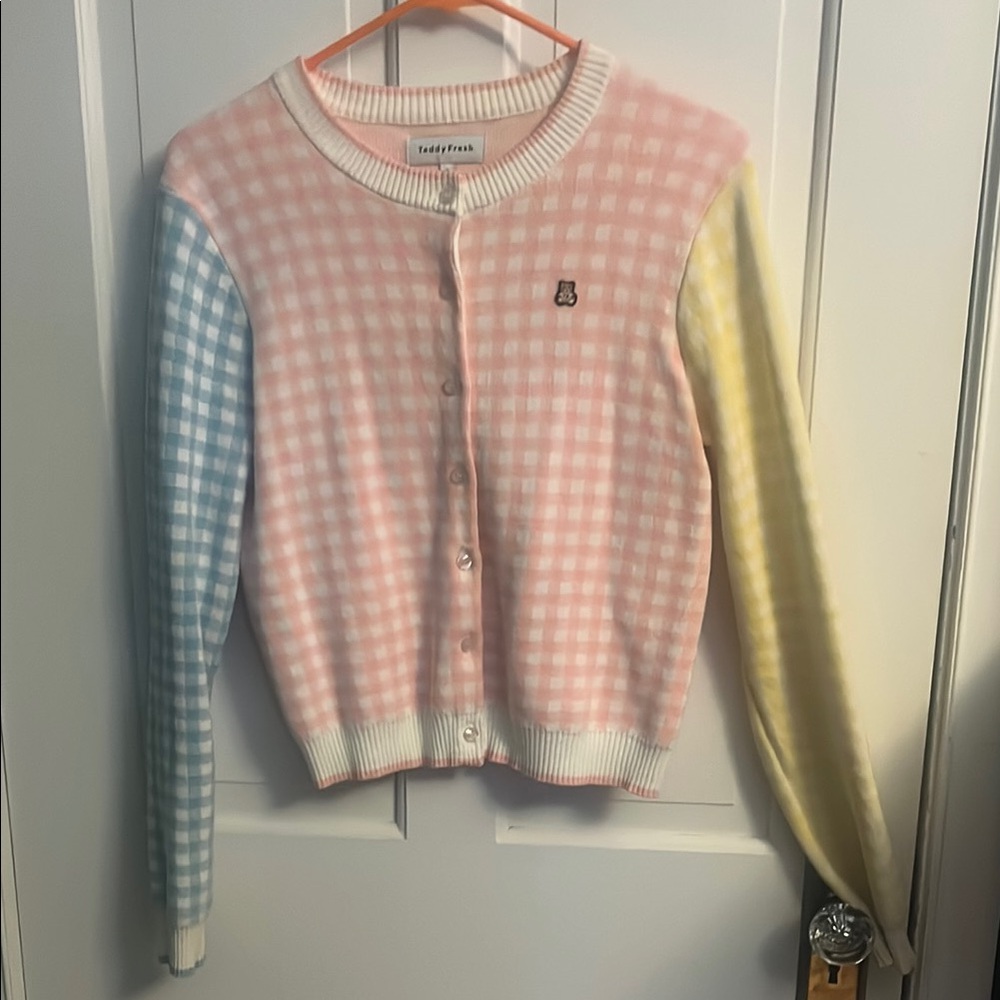 Teddy Fresh Spring Gingam Cardigan